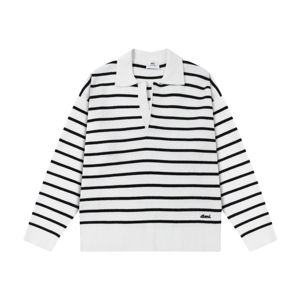 2026 AMI PARIS  striped sweater