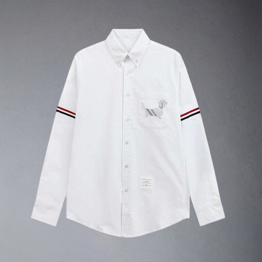 Thom Browne 4-Bar Stripes Shirt