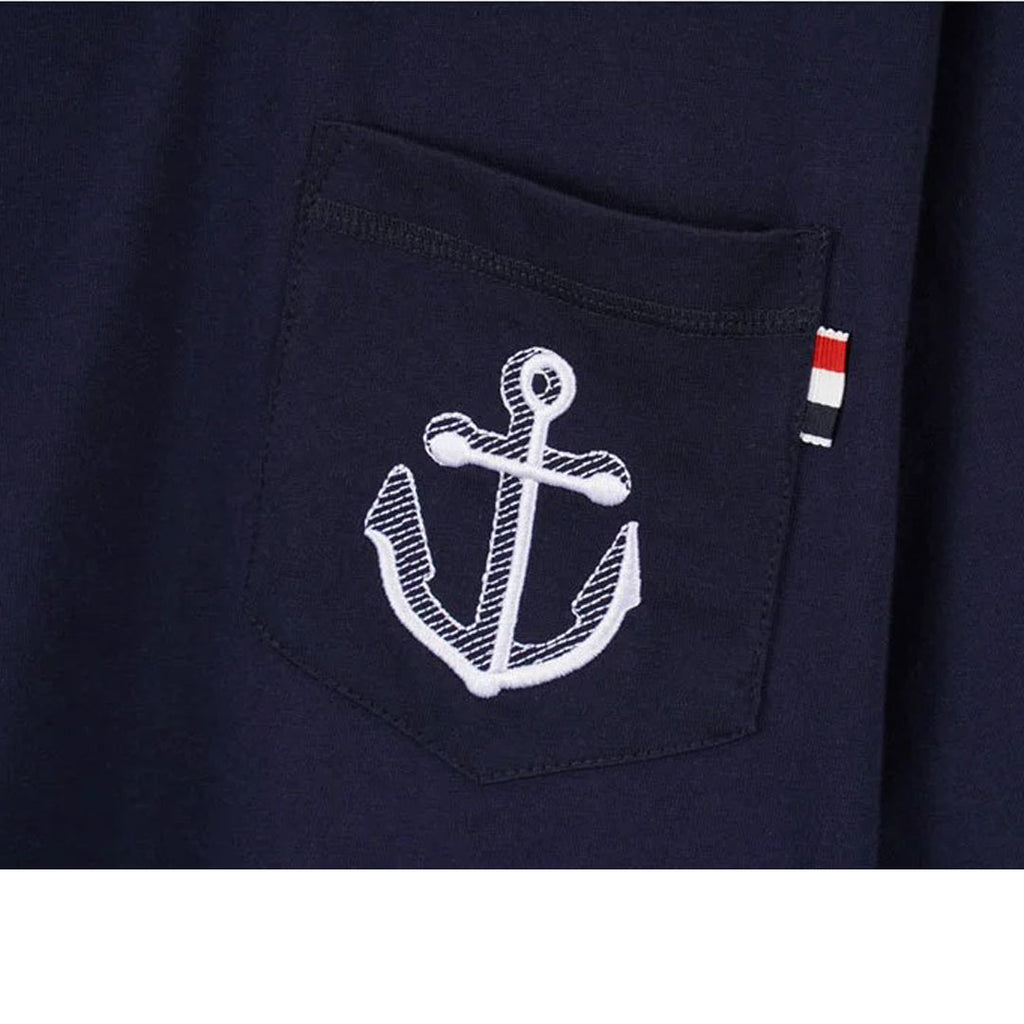 Thom Browne Anchor Embroidery  T-shirt
