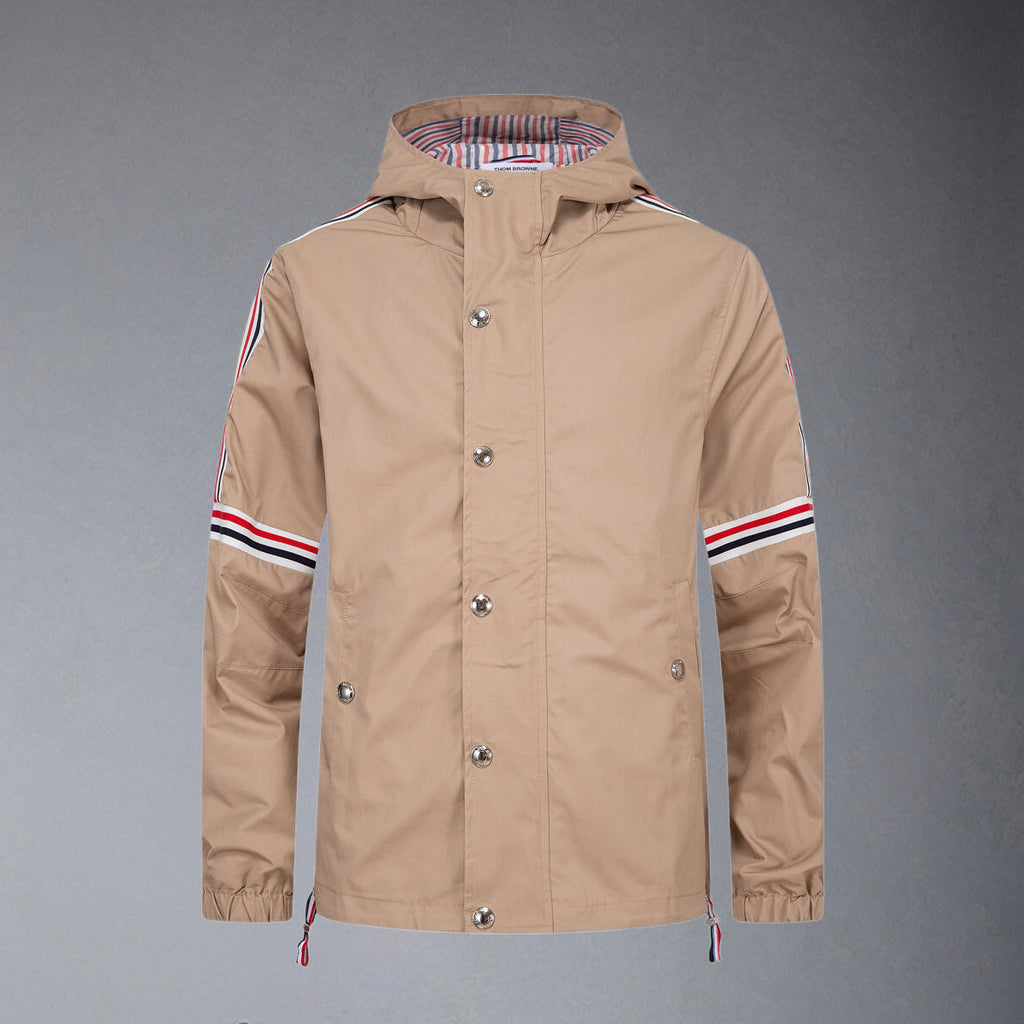 Thom Browne Khaki Hooded Jacket