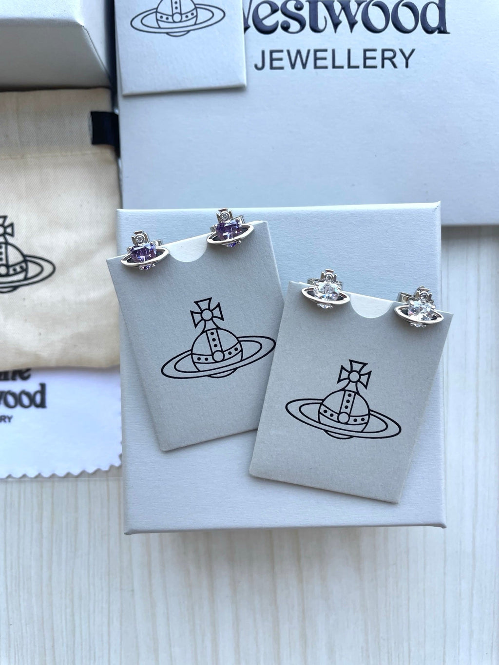 Vivienne Westwood Rhinestone Stud Earrings