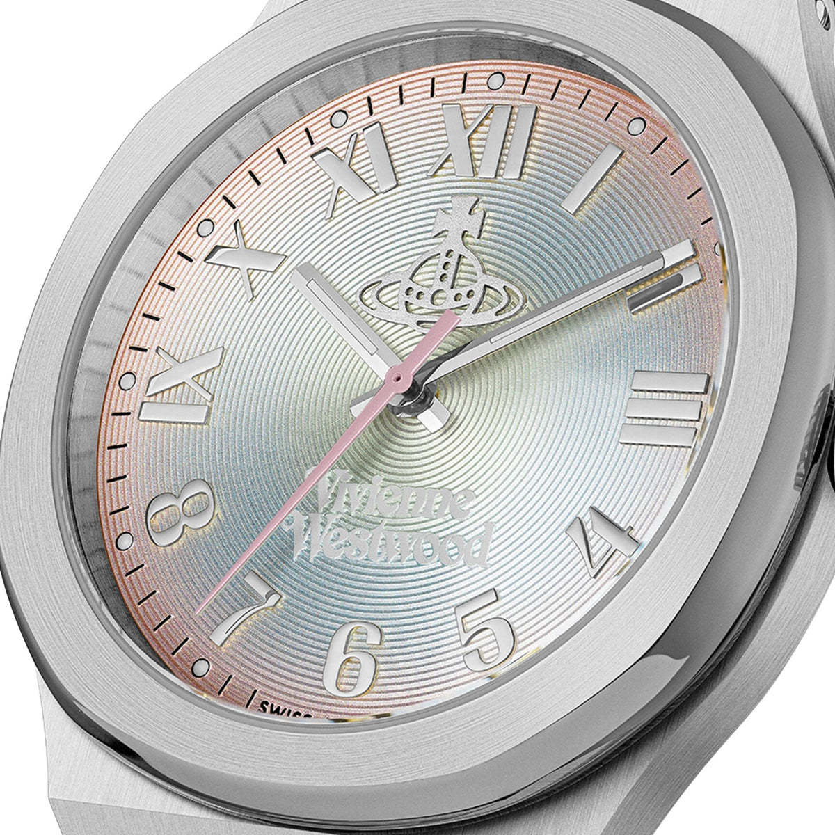 Vivienne Westwood Merton 39mm Multi-Colour Dial Steel Ladies Quartz Watch VV318MTSL