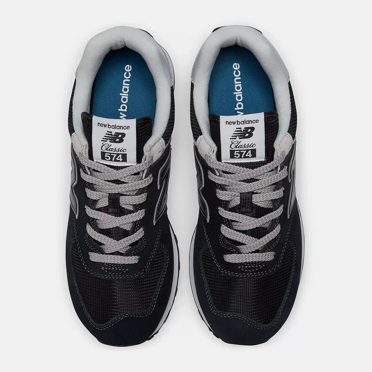 New Balance Men's 574 Core Shoes - Black/White